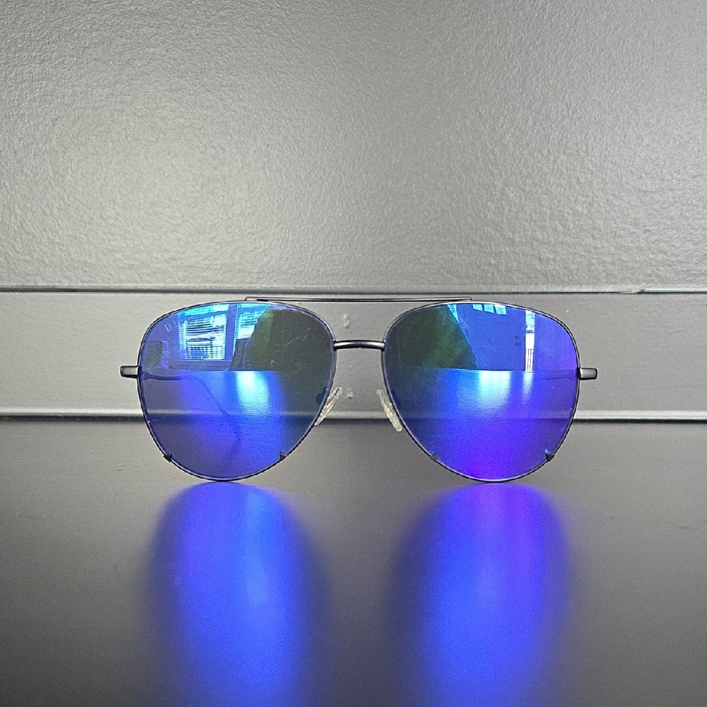 Diff Eyewear Blue Reflective Aviators - image 1